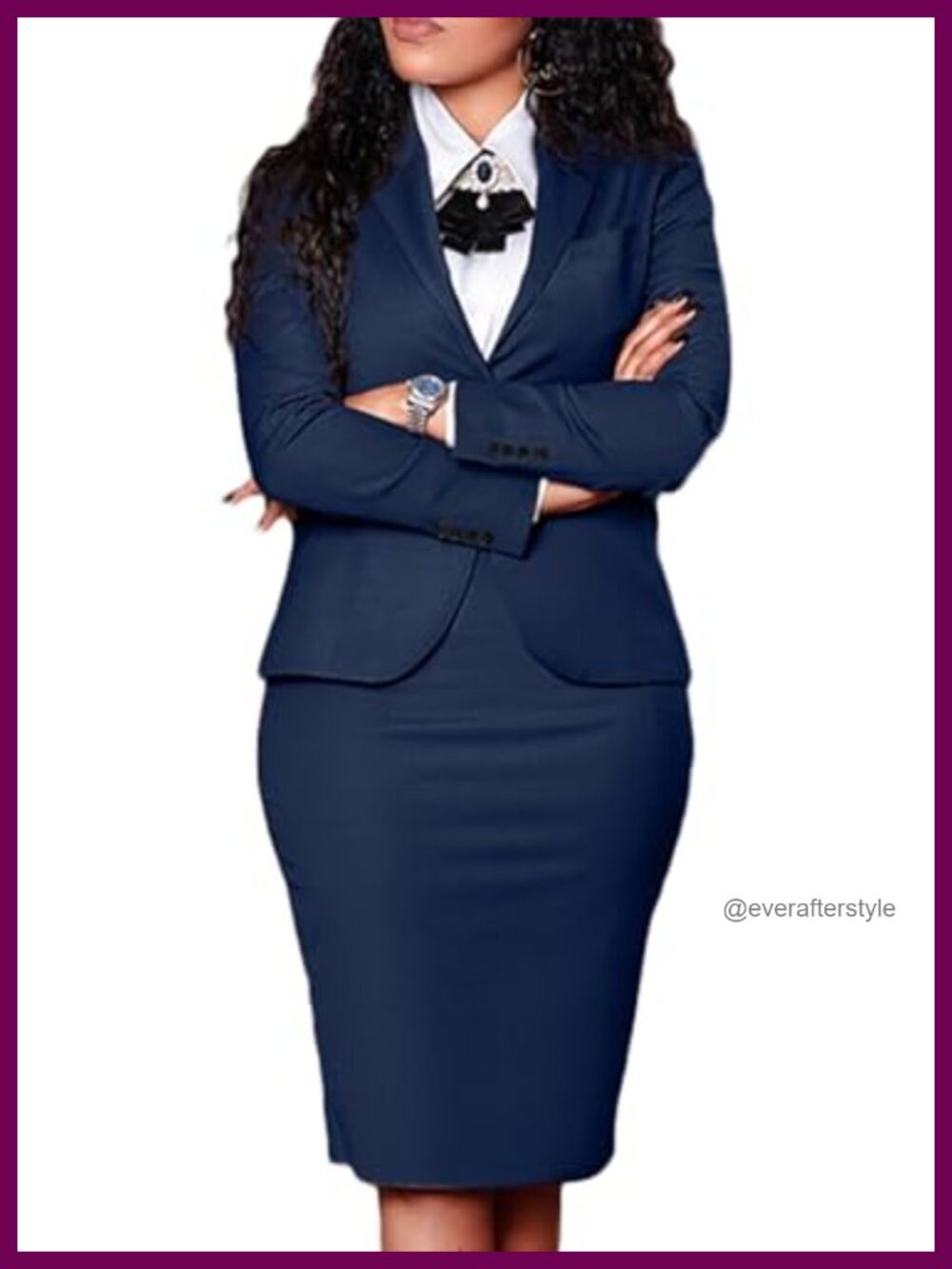 Women's 2 Piece Blazer and Mini Skirt Suit Set Long Sleeve Business Outfit
